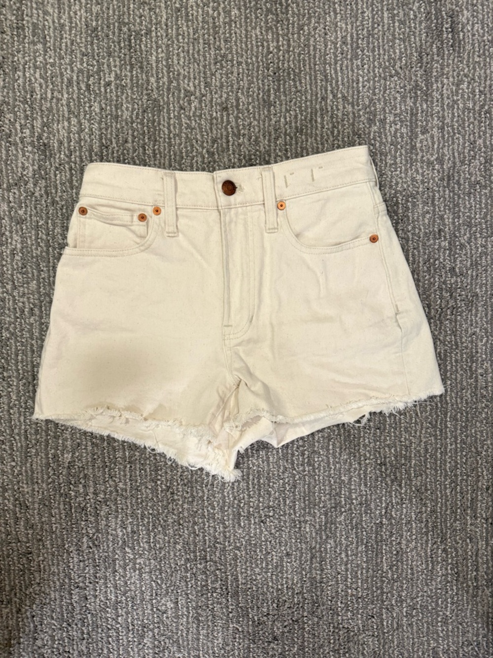 Madewell The Perfect Jean Short White High Rise Cutoff Shorts Size 24 Summer